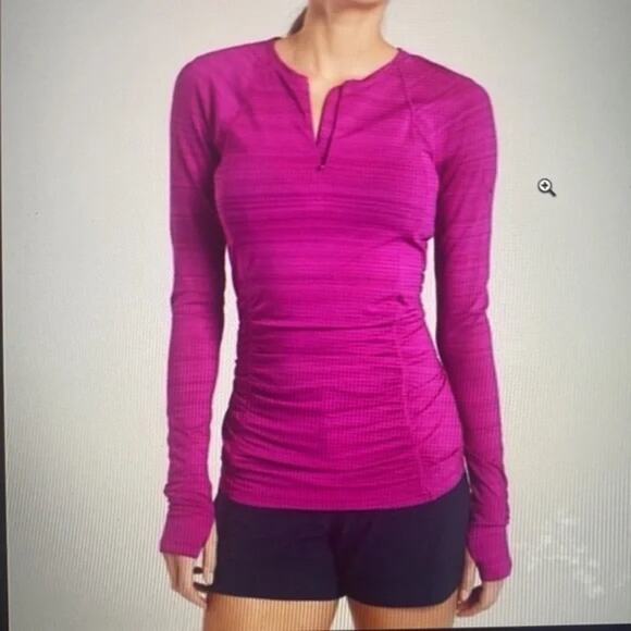 Athleta Pacifica Long Sleeve Rash Guard Activewear Top Women's Size S 3593 - Picture 1 of 10
